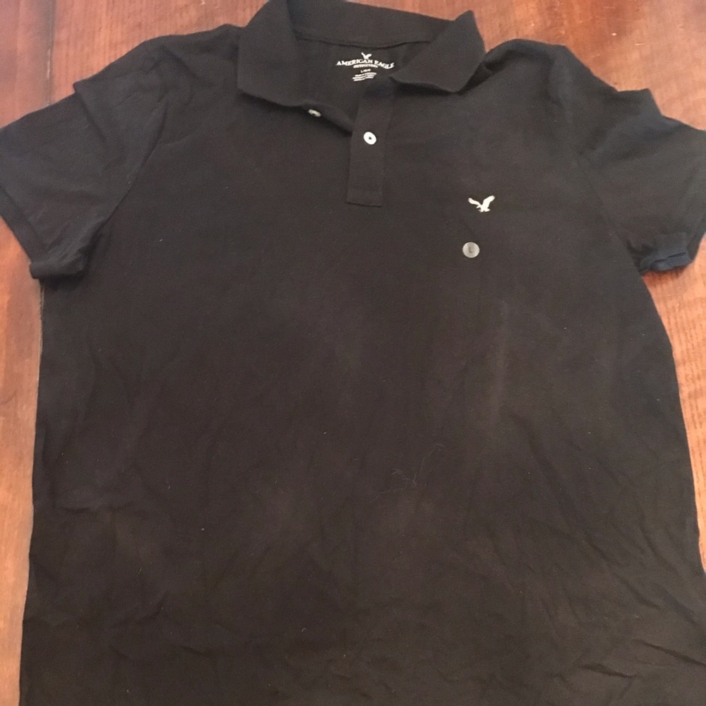 Black American Eagle Polo